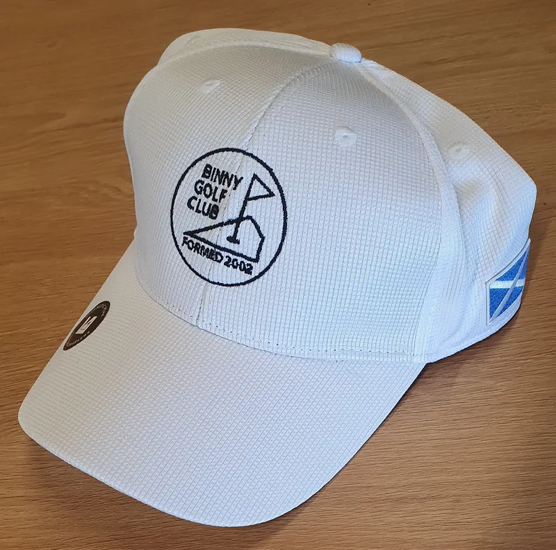 Baseball Cap with Flag White