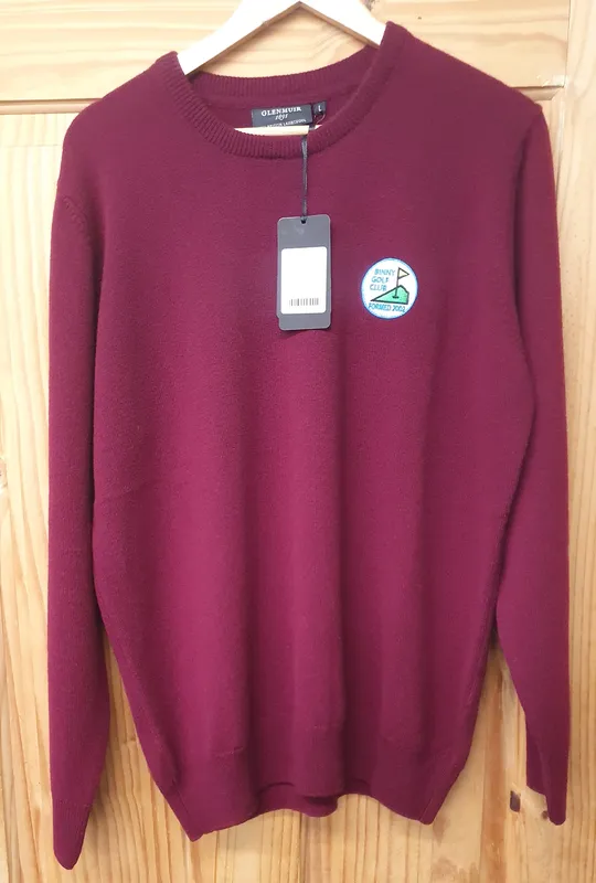Glenmuir Round Neck Lambswool Jumper Maroon